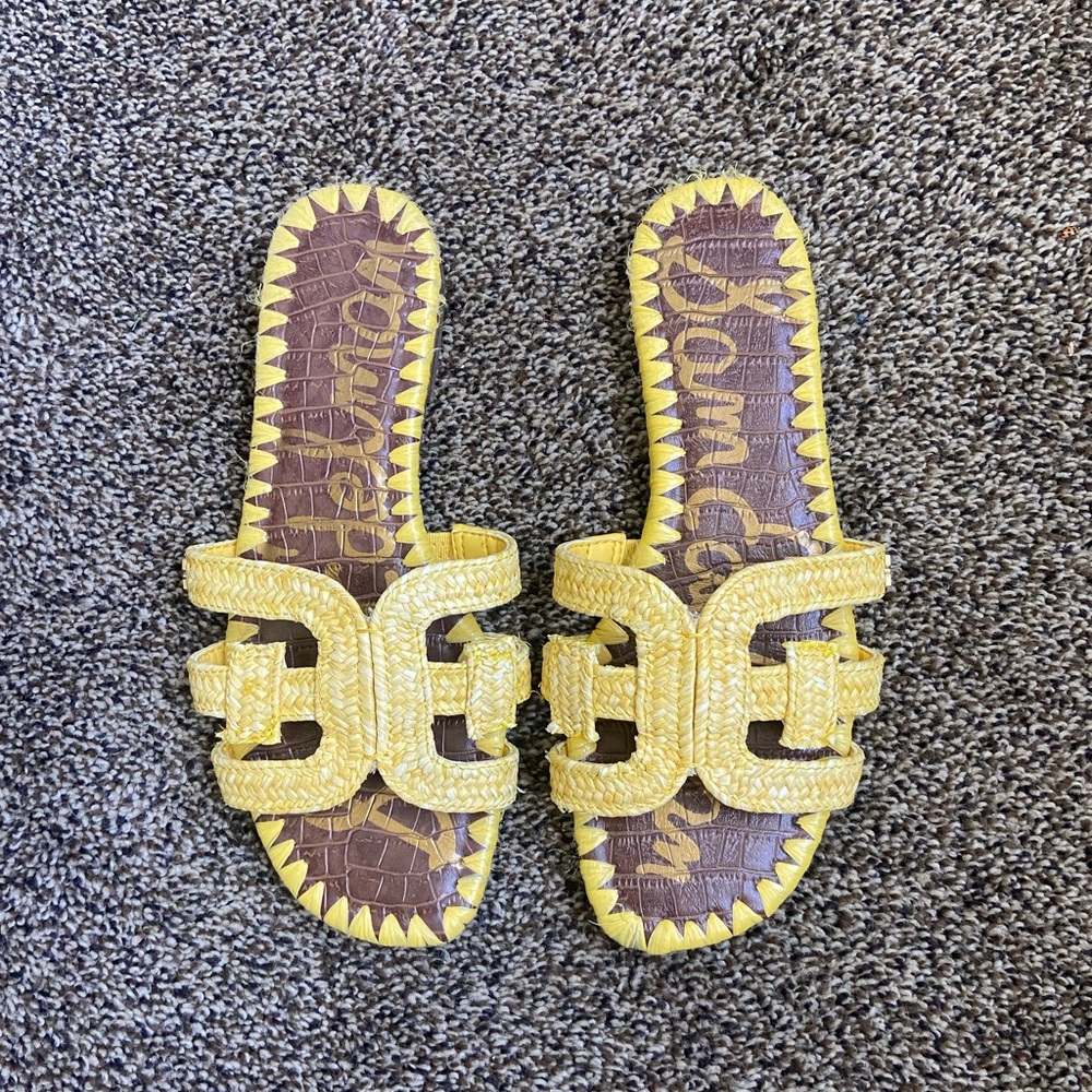 Sam Edelman Beckie 2 Yellow Slide Sandals 6.5 - Picture 2 of 7